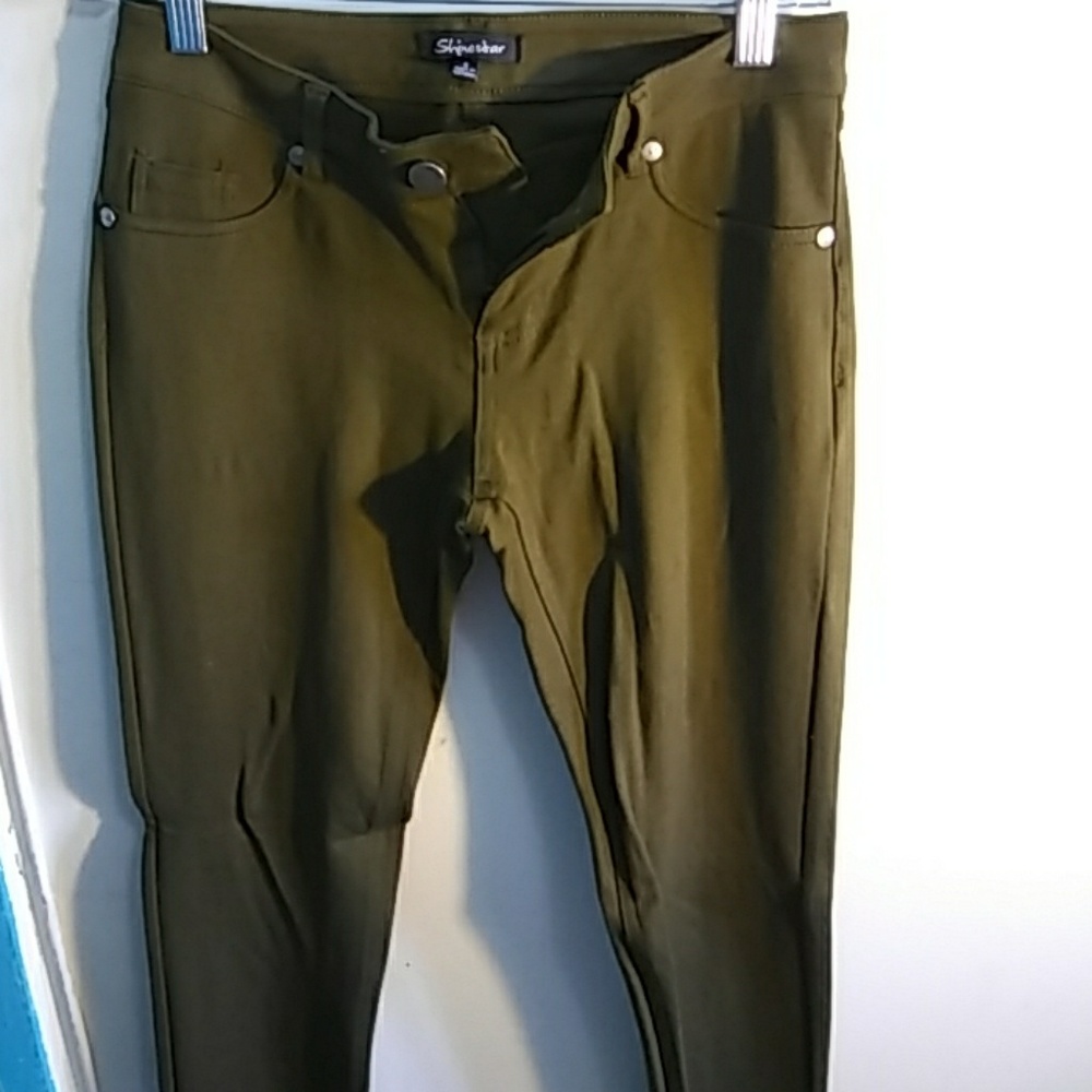 Olive Green skinny jeans